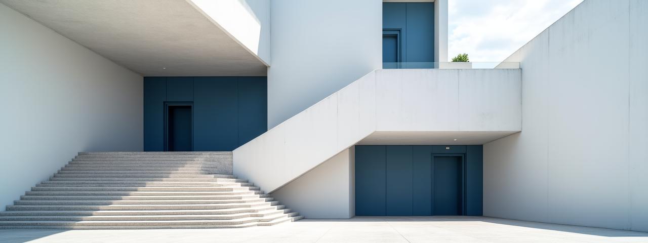 Strukturierte Architektur und Planung als Metapher für rechtliche Sicherheit